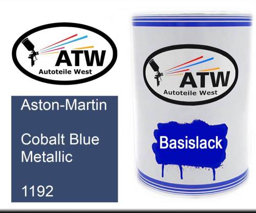 Aston-Martin, Cobalt Blue Metallic, 1192: 500ml Lackdose, von ATW Autoteile West.